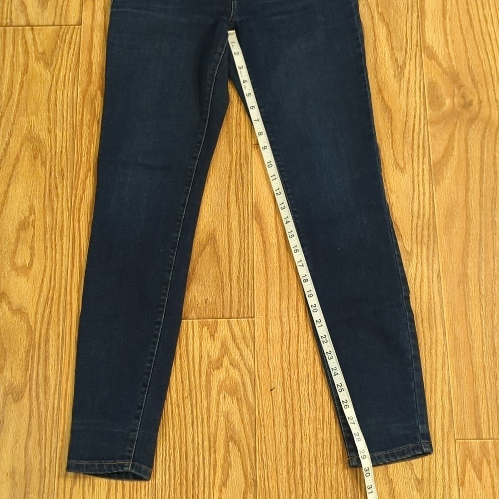 Dark wash skinny ankle jeans size 27 Tall mid-rise with stretch Everlane - Picture 4 of 8
